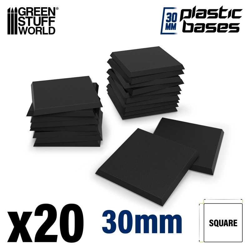 GSW 30mm square black plastic bases