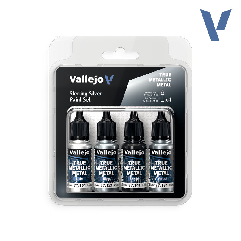 Vallejo True Metallic Metal - 77.251 - Sterling Silver Set