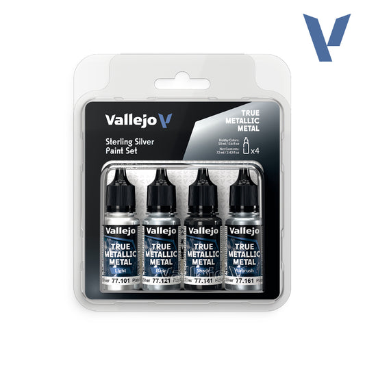 Vallejo True Metallic Metal - 77.251 - Sterling Silver Set