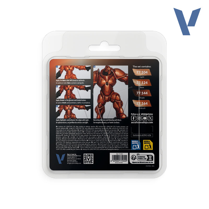Vallejo True Metallic Metal - 77.253 - Ancient Copper Set