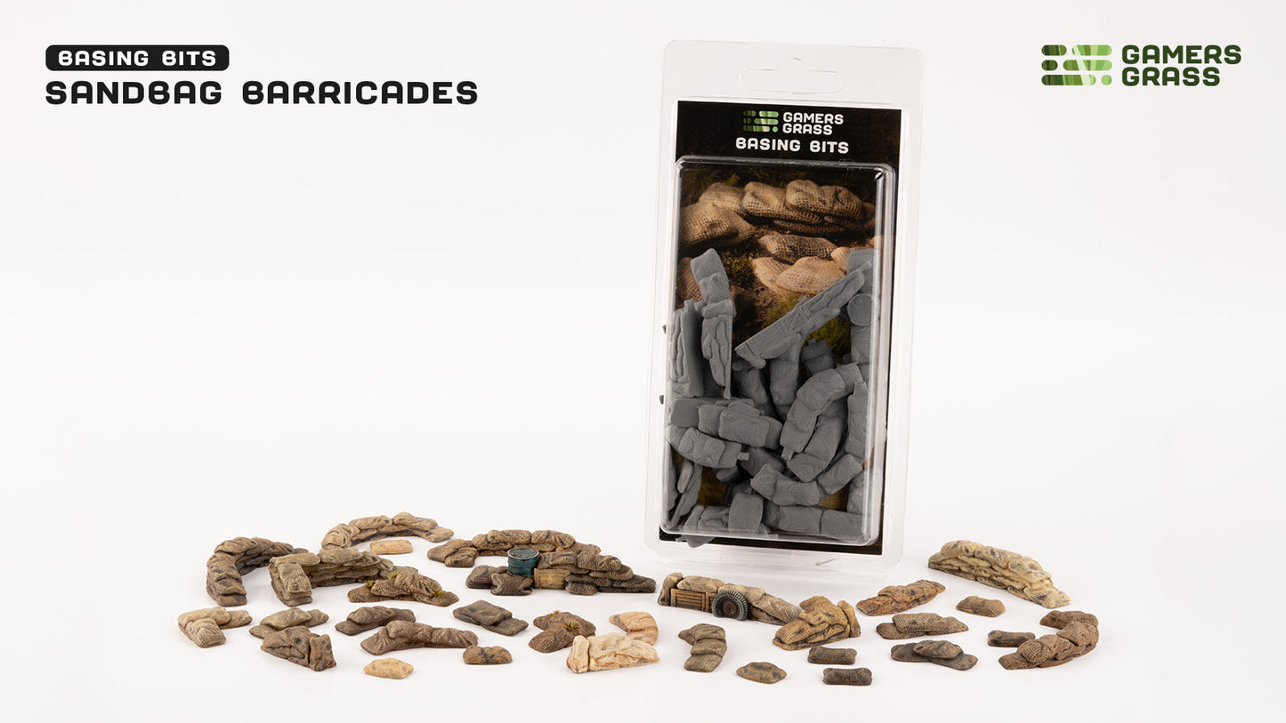 GamersGrass Basing Bits - Sandbag Barricades