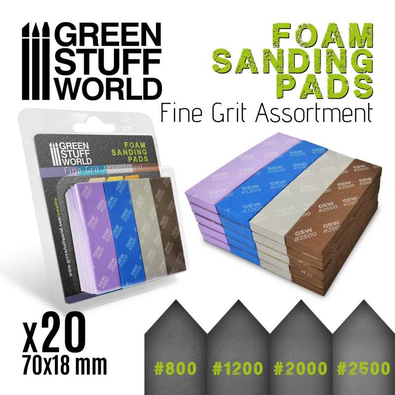 Foam Sanding Pads - Fine Grit Assortment
