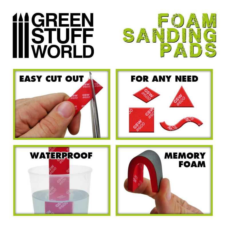 Foam Sanding Pads - Fine Grit Assortment