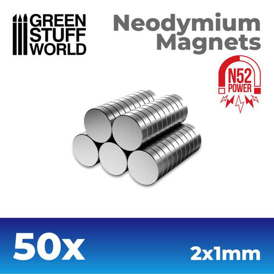 N52 neodymium magnets 2x1mm