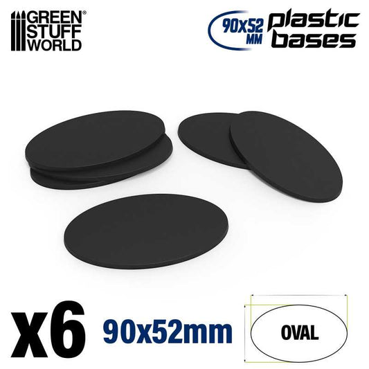 GSW 90x52mm oval black plastic bases