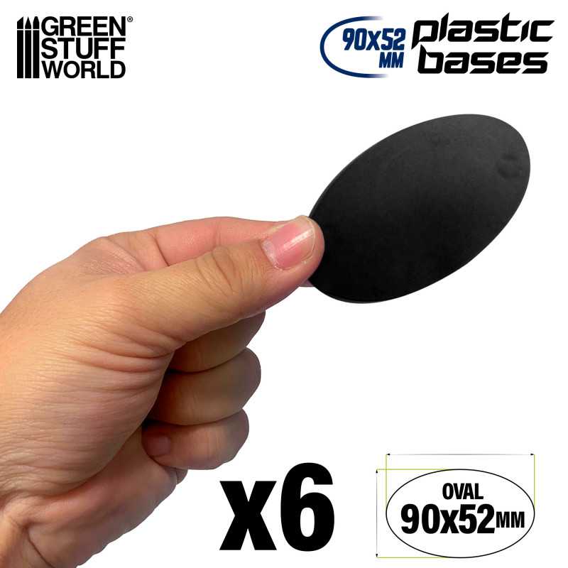 GSW 90x52mm oval black plastic bases