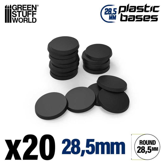 GSW 28.5mm round black plastic bases
