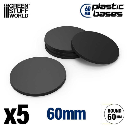 GSW 60mm round black plastic bases