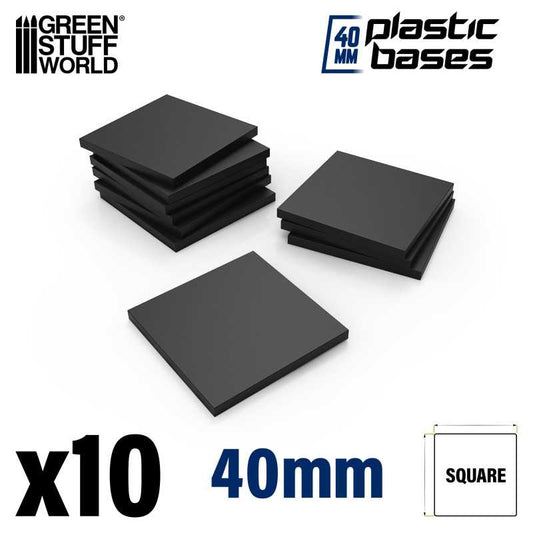 GSW 40mm square black plastic bases