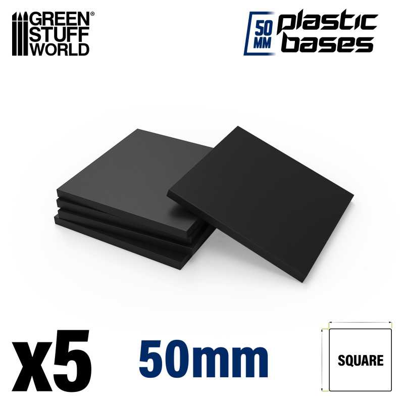 GSW 50mm square black plastic bases